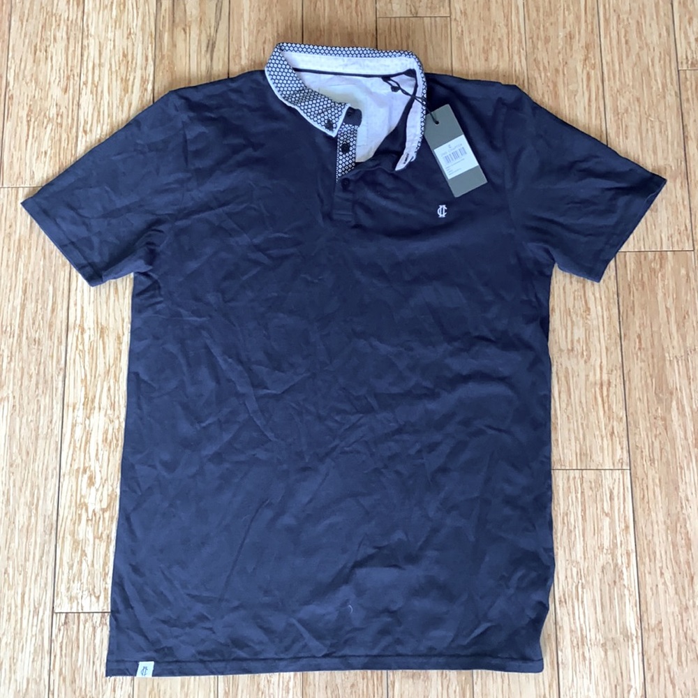 Men’s NEW 2nd Chapter Navy Short Sleeve Polo L